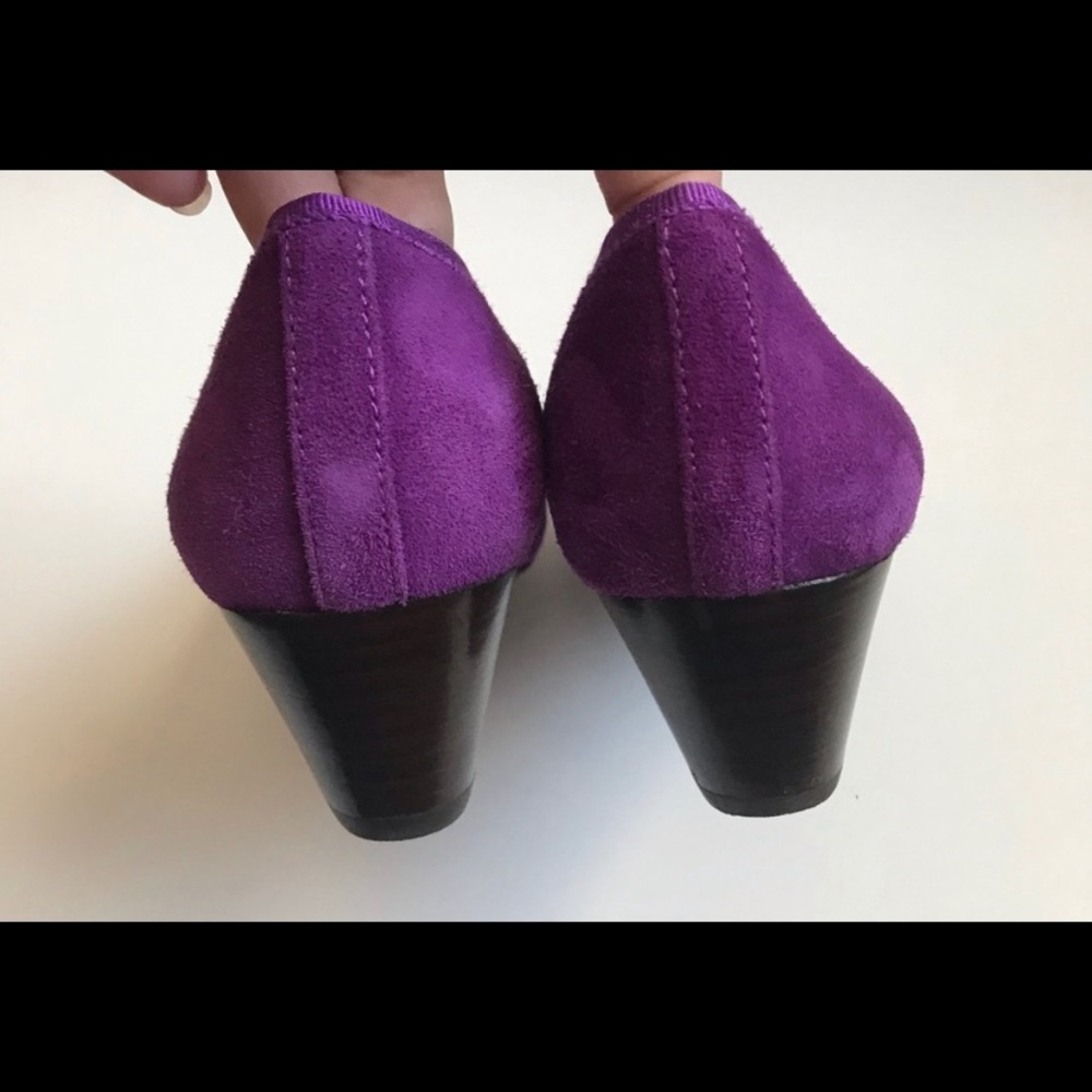 Tory Burch Purple Suede Wedge Ballet Flats - Picture 4 of 6